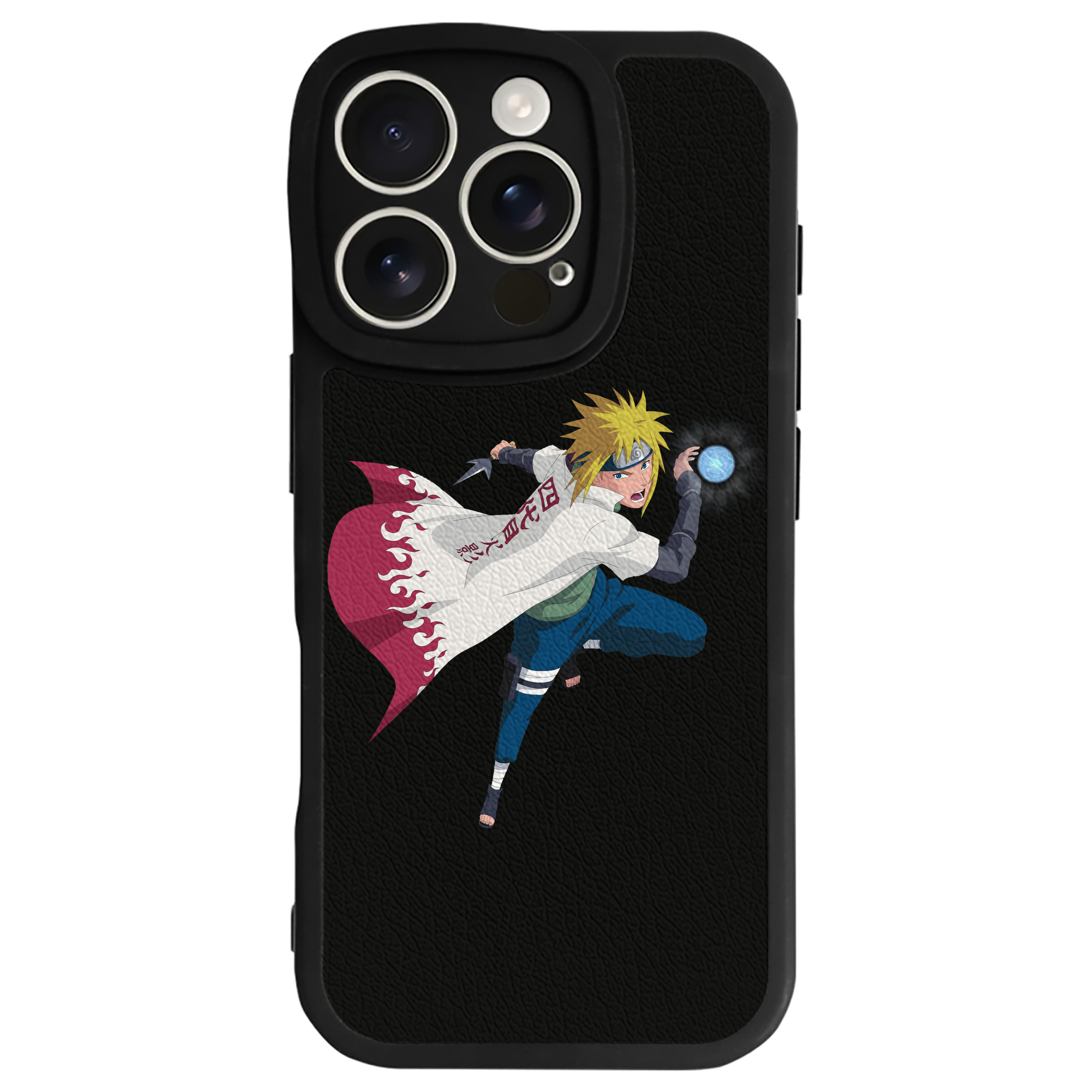 （画像用） NARUTO -ナルト- 波風 ミナト Namikaze Minato 【iPhone 16シリーズ対応】シリコンスマホケース（レザー調） 材質：シリコン